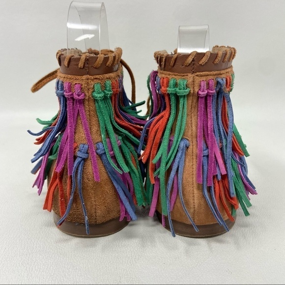 Zara Women Multi-color Leather Fringe Sandals, Women’s Size EU 40/US 9 - Picture 8 of 12
